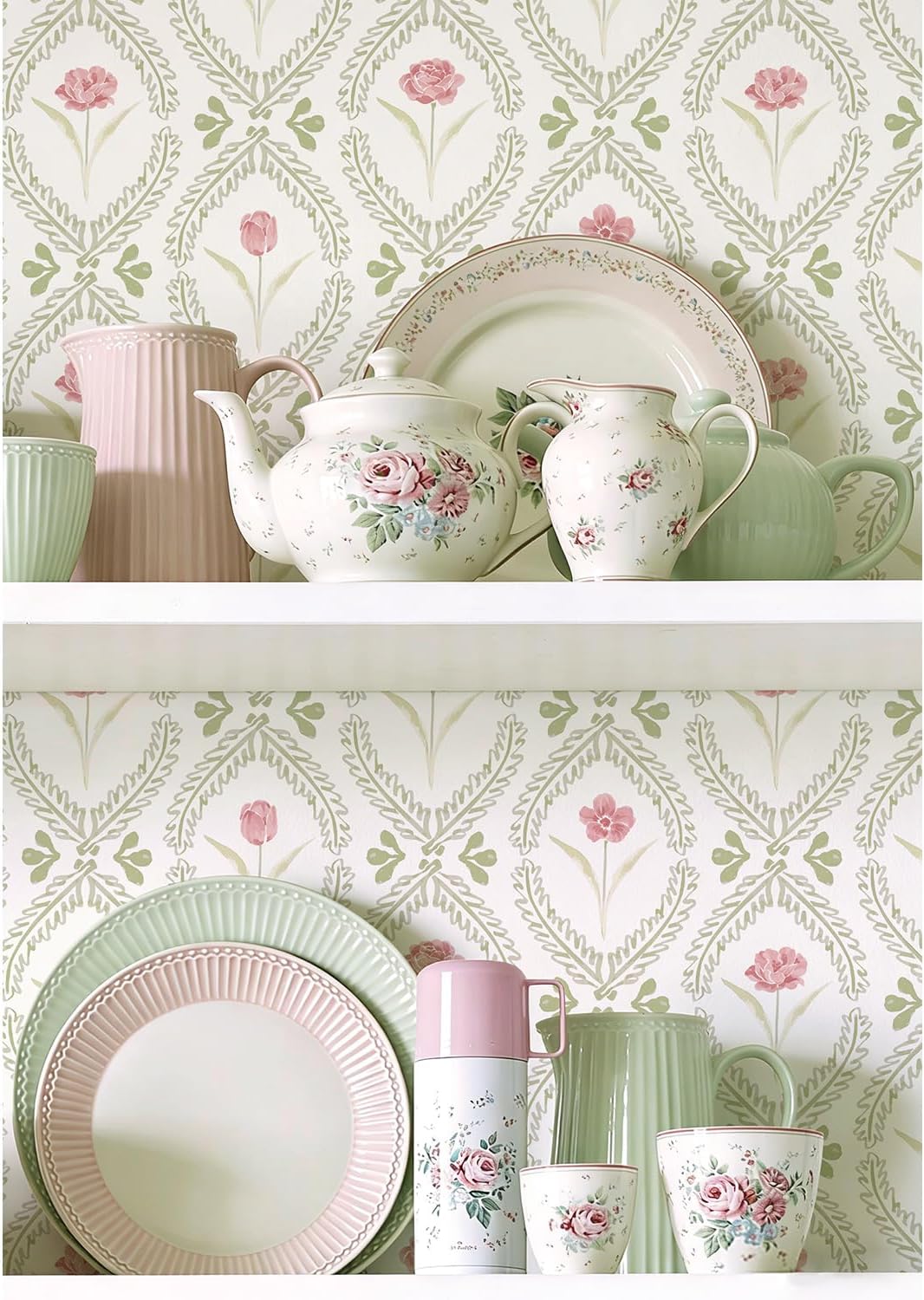 Peel and Stick Wallpaper Floral Wallpaper 16.9in x118.1in