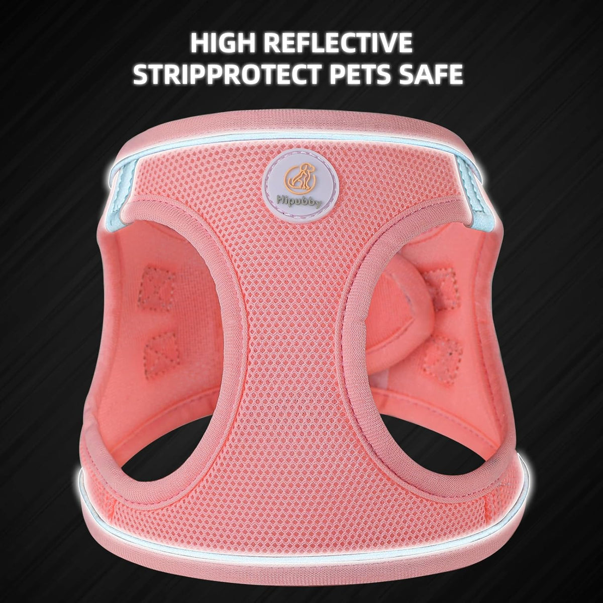 Dog Harness and Leash Set, No Pull Soft Mesh Puppy Harness for Small Medium Dogs, Cats - Step in Reflective Breathable Lightweight Vest Harness for Walking, Training - Pink, S