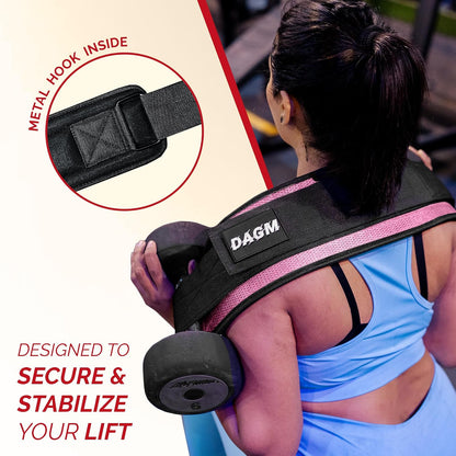 DAGM Hip Thrust Belt for Dumbbells Heavy No Bruise. 500 lbs, Women & Men