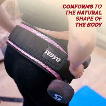 DAGM Hip Thrust Belt for Dumbbells Heavy No Bruise. 500 lbs, Women & Men