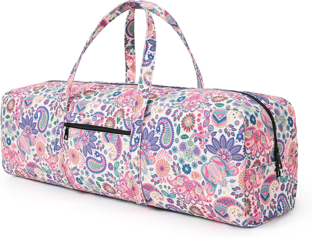 Yoga Mat Bag | Large Yoga Mat Carrier with Wet Pocket | Yoga Gifts | Gym Tote Bag for Women