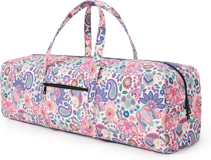 Yoga Mat Bag | Large Yoga Mat Carrier with Wet Pocket | Yoga Gifts | Gym Tote Bag for Women