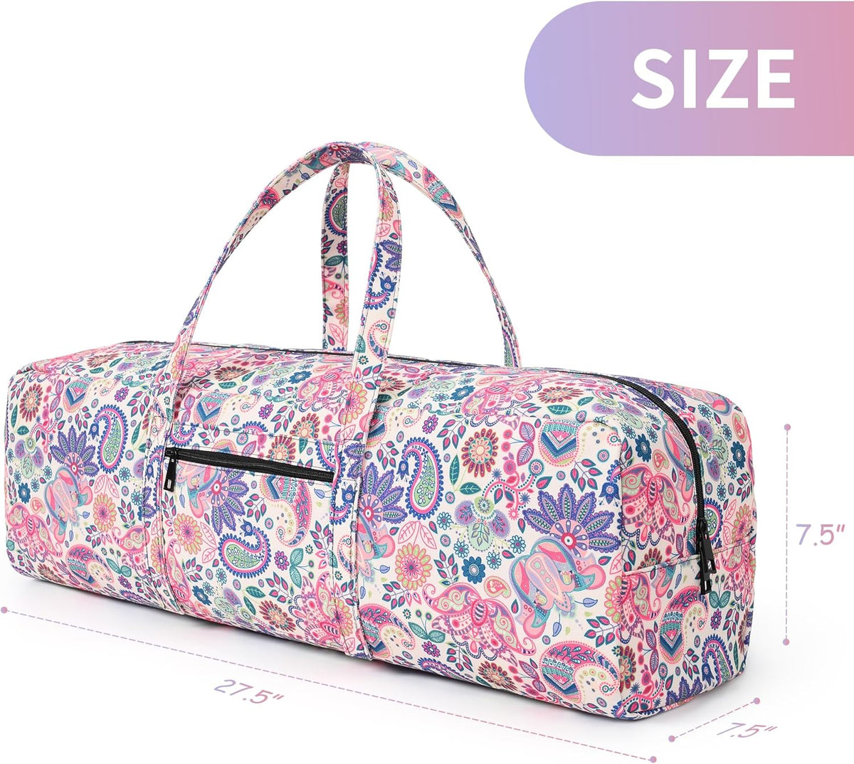 Yoga Mat Bag | Large Yoga Mat Carrier with Wet Pocket | Yoga Gifts | Gym Tote Bag for Women