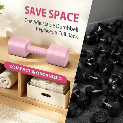 Adjustable Dumbbell Set of 2, 2.2-20LB Adjustable Weight Set, 3 in 1 Free Weights Dumbbells Set for women men at home, 2.2lb, 3.6lb, 5lb,10lb, 20lb, for Home, Office, Gym Exercise Training, Anti-slip Handle