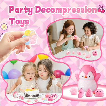 24Pack Taba Squishies Toy, Squishy Fidget Taba Toys, Stress Relief Sensory Squeeze Toys for Kids 4-8 8-12 Party Favors, Classroom Prizes, Birthday Gifts Goodie Bag Stocking Stuffers