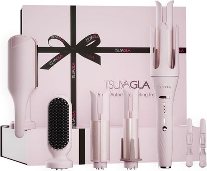 5 in 1 Automatic Curling Iron Set with 3 Interchangeable Barrels