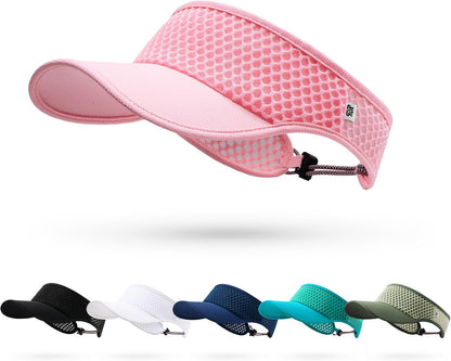 Sports Sun Visor Hat with Non-Slip Toggle Breathable for Women Men