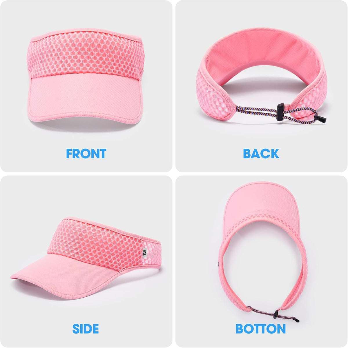 Sports Sun Visor Hat with Non-Slip Toggle Breathable for Women Men