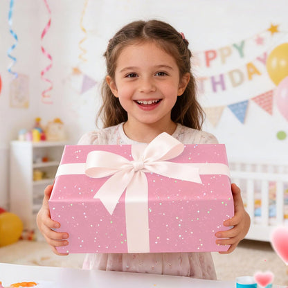 Pink Glitter Tissue Paper for Gift Bags 20x20 Inch - 30 Sheets Recyclable Wrapping Tissue Paper Bulk for DIY Crafts Birthday Baby Shower Festival Holidays Decorative