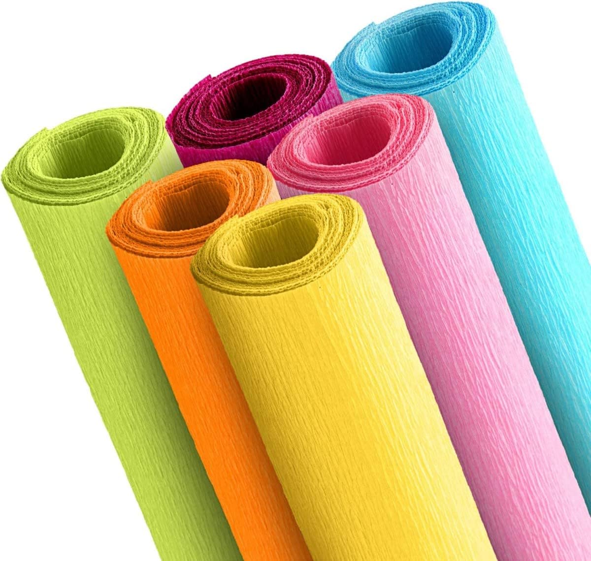70g Premium Crepe Paper Roll for Flower Making Hotpink Crepe Paper Sheets Streamer,10in Width, 8ft Length (Peach Pink)