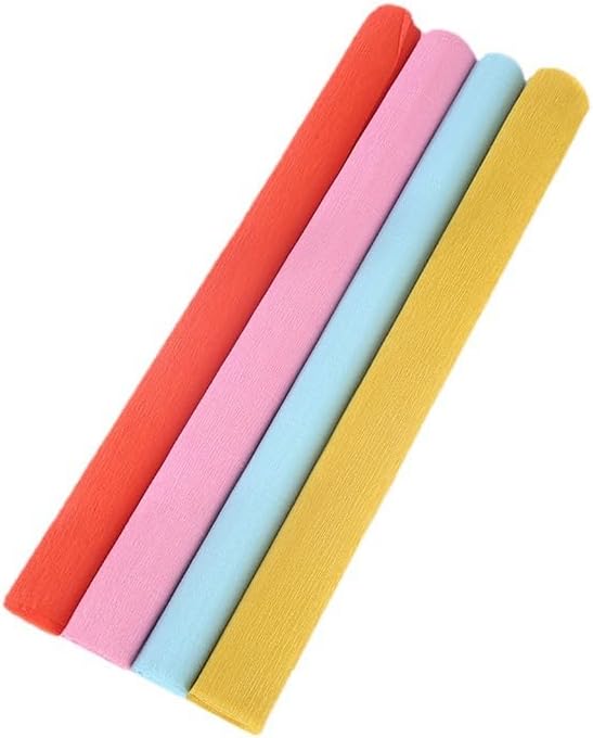 70g Premium Crepe Paper Roll for Flower Making Hotpink Crepe Paper Sheets Streamer,10in Width, 8ft Length (Peach Pink)