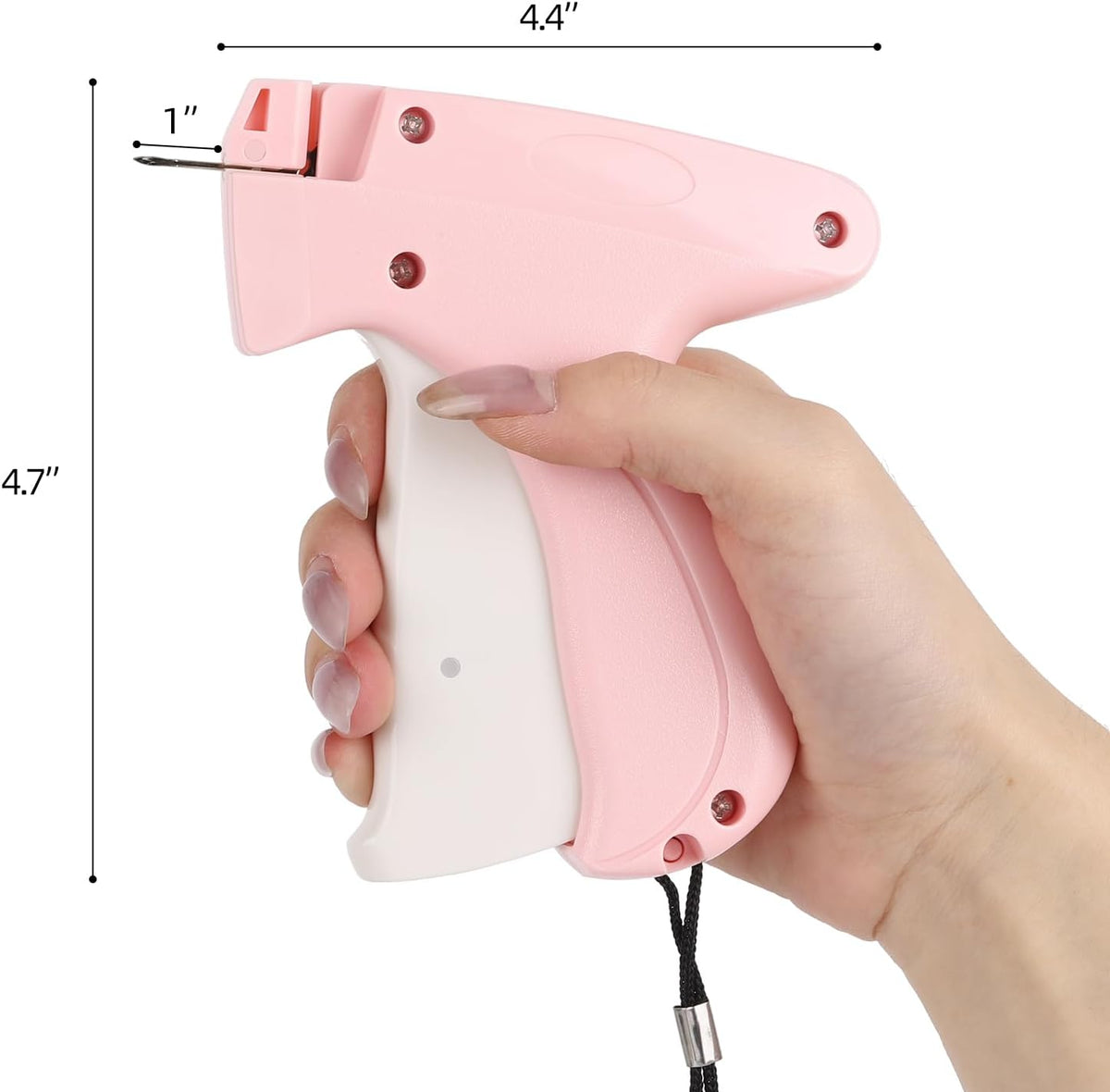 2 Pack Stitch Gun for Clothes, Stitchy Microstitch Tag Gun Quick Clothing Fixer - Sewing Kit Includes 10 Needle, 4000 Fasteners (Pink)