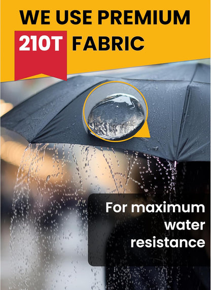 Windproof Travel Umbrellas for Rain Automatic +10% Bigger Canopy Strong Frame Compact Folding Portable Umbrella for Women Men Backpack Purse
