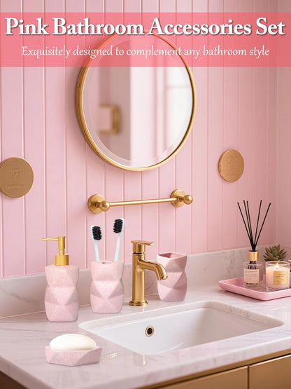 Bathroom Accessories Set - 4-Piece Ceramic Bathroom Set