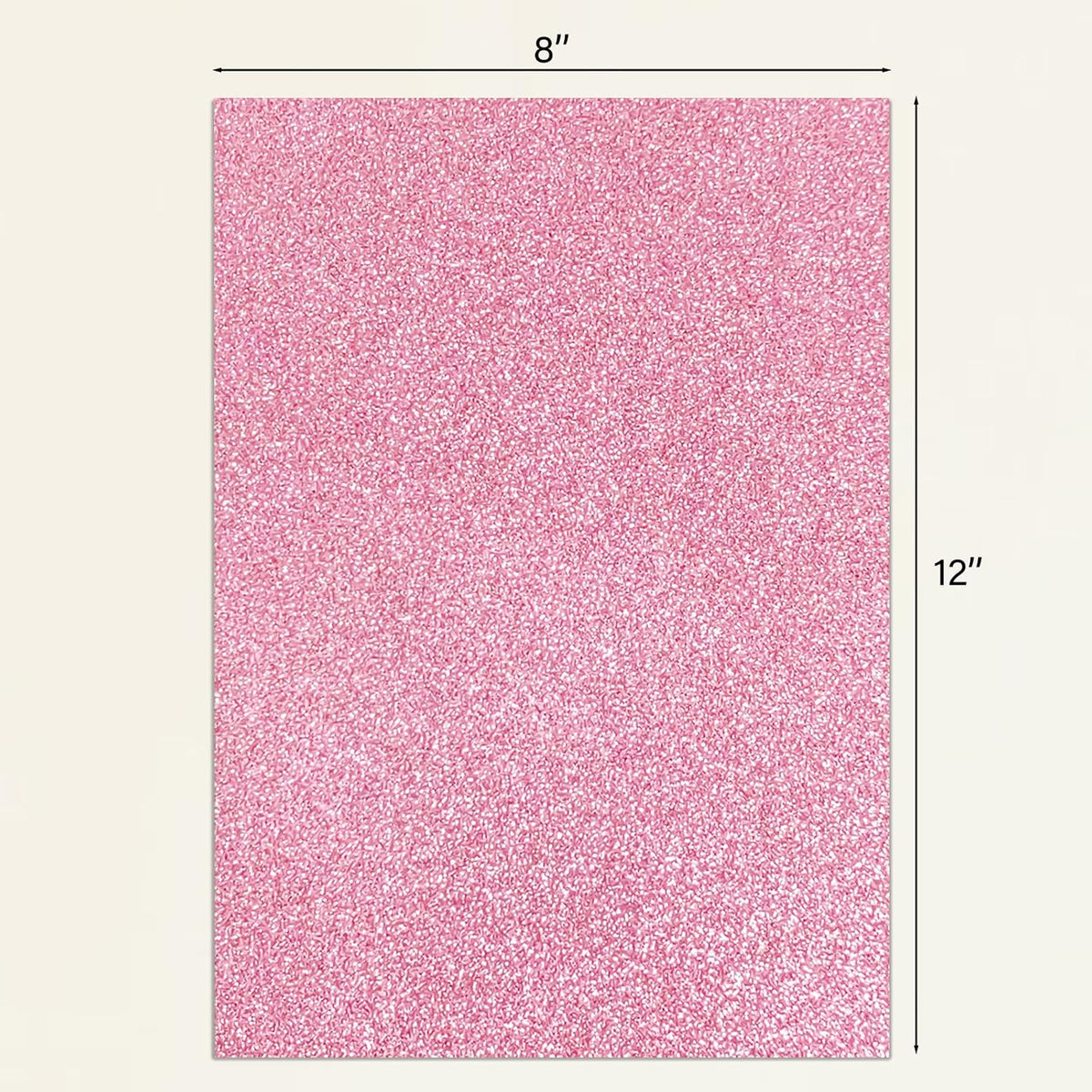 Pink Sticky Glitter Foam Sheets for Craft, 10 Packs Thick Self-Adhesive Sparkle EVA Paper Stickers for Craft Projects, 30 x 20cm