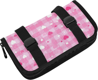 Car Tissue Holder Car Visor Organizer Tissue Box Holder for Car Sun Visor Organizer with Car Vehicle Accessories Essentials Interior for Women Men Pink Checkerboard Heart Speckle