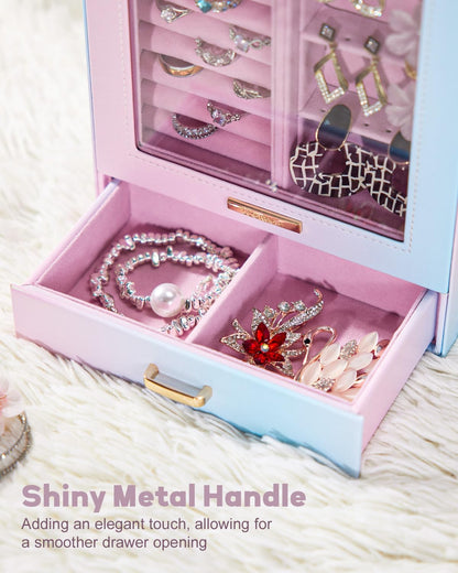 Display Jewelry Box for Girls: Starter Organizer with Clear Window
