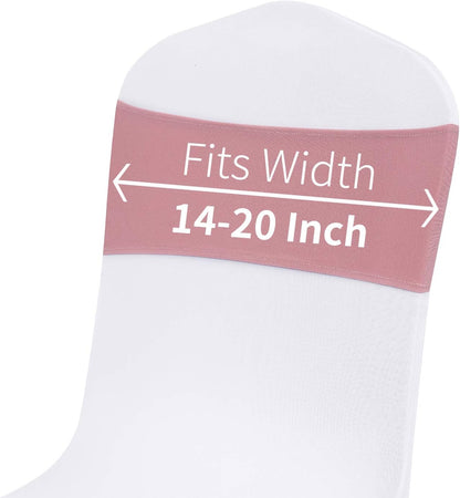 25pcs Dusty Pink Spandex Chair Sashes with Buckle Slider for Wedding, Party Decoration