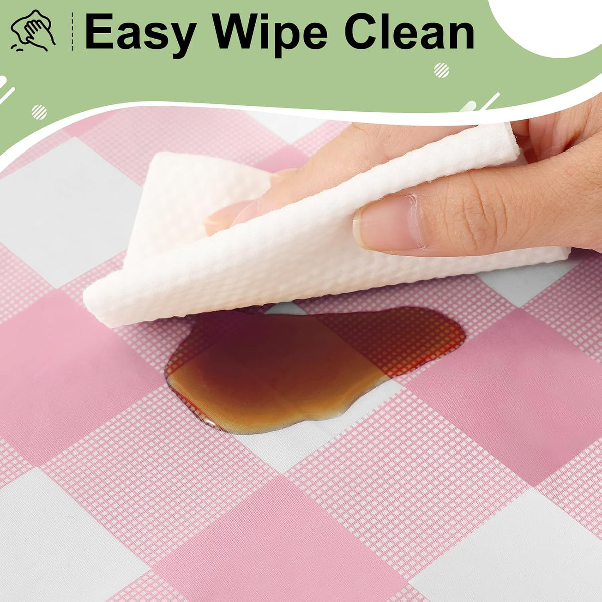 12 Packs Buffalo Disposable Table Cloth, 54 x 108 Inch Waterproof Plastic Tablecloth, Rectangle Pink and White Checkered Table Covers for Picnic, Birthday, Party, Back to School