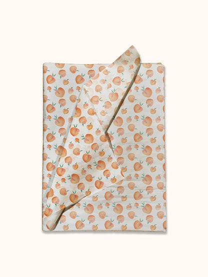 Peaches Printed Tissue Paper for Gift Bags or Boxes and Wrapping - Summer Bulk Decorative Art Tissue Paper for Packaging and Gifting | 24 Sheets 20" x 30"