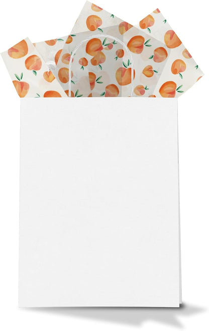 Peaches Printed Tissue Paper for Gift Bags or Boxes and Wrapping - Summer Bulk Decorative Art Tissue Paper for Packaging and Gifting | 24 Sheets 20" x 30"