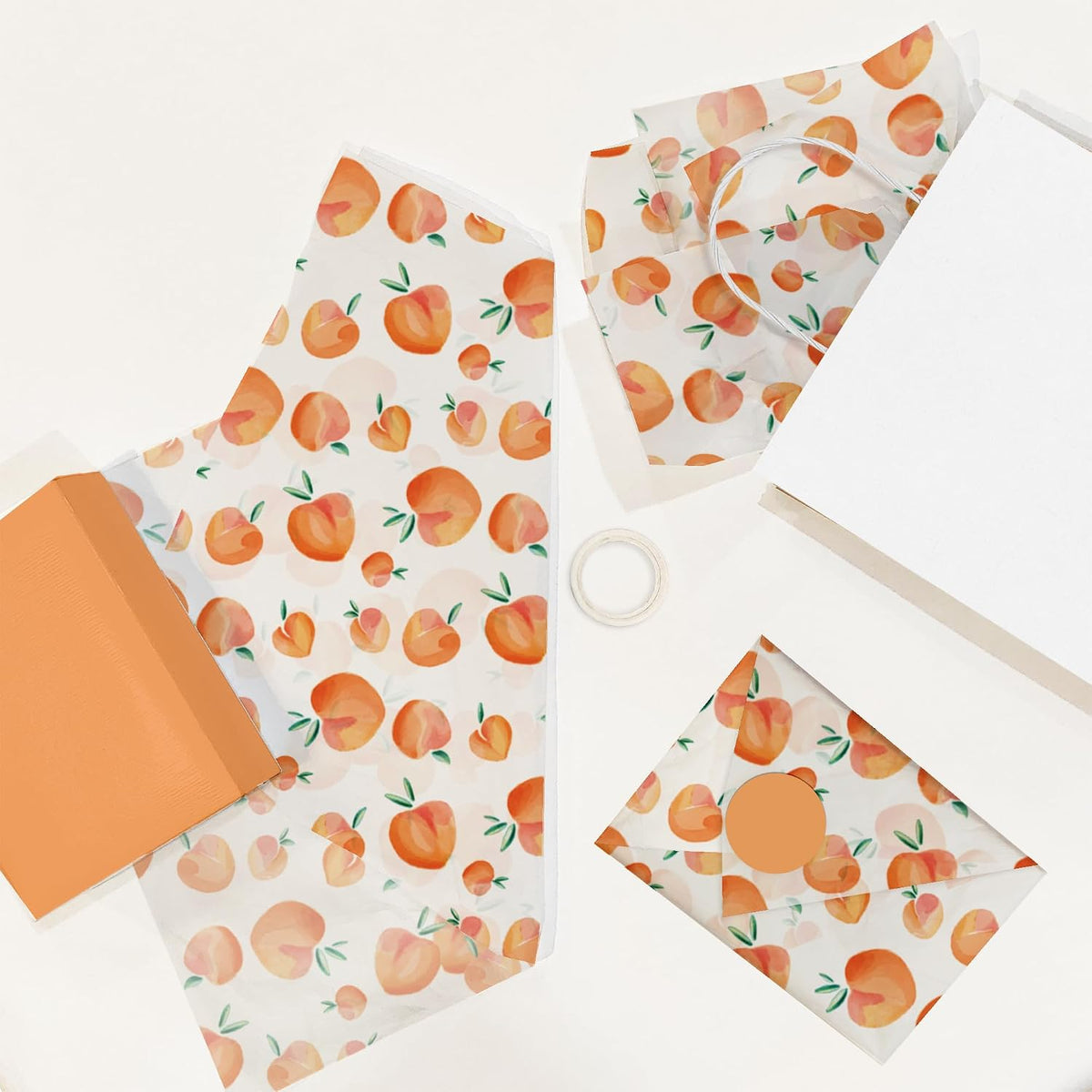 Peaches Printed Tissue Paper for Gift Bags or Boxes and Wrapping - Summer Bulk Decorative Art Tissue Paper for Packaging and Gifting | 24 Sheets 20" x 30"