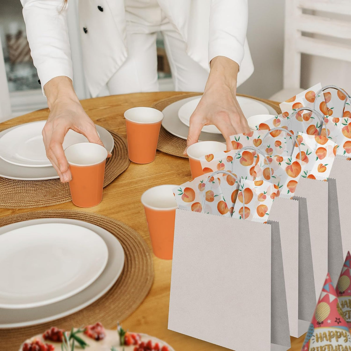 Peaches Printed Tissue Paper for Gift Bags or Boxes and Wrapping - Summer Bulk Decorative Art Tissue Paper for Packaging and Gifting | 24 Sheets 20" x 30"