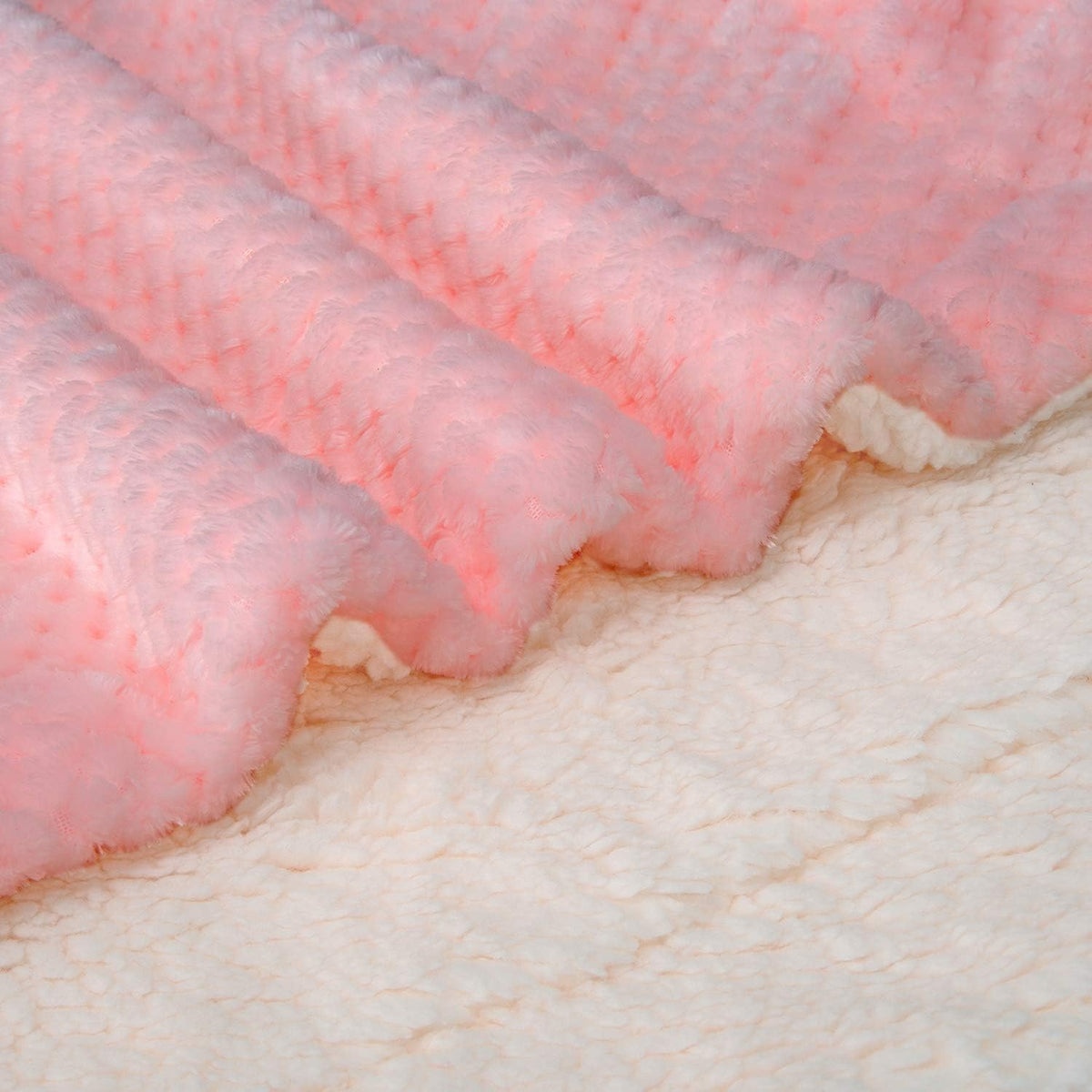 Fuzzy Dog Blanket or Cat Blanket or Pet Blanket, Warm and Soft, Plush Fleece Receiving Blankets for Dog Bed and Cat Bed, Couch, Sofa, Travel and Outdoor, Camping (Blanket (32" x 40"), DW-Baby Pink)