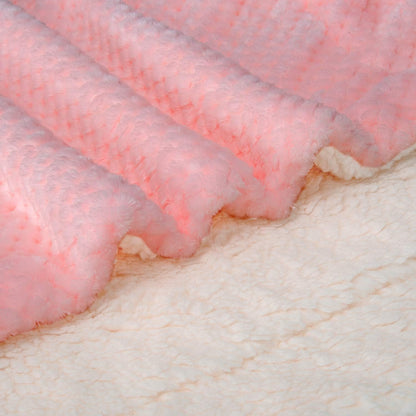 Fuzzy Dog Blanket or Cat Blanket or Pet Blanket, Warm and Soft, Plush Fleece Receiving Blankets for Dog Bed and Cat Bed, Couch, Sofa, Travel and Outdoor, Camping (Blanket (32" x 40"), DW-Baby Pink)