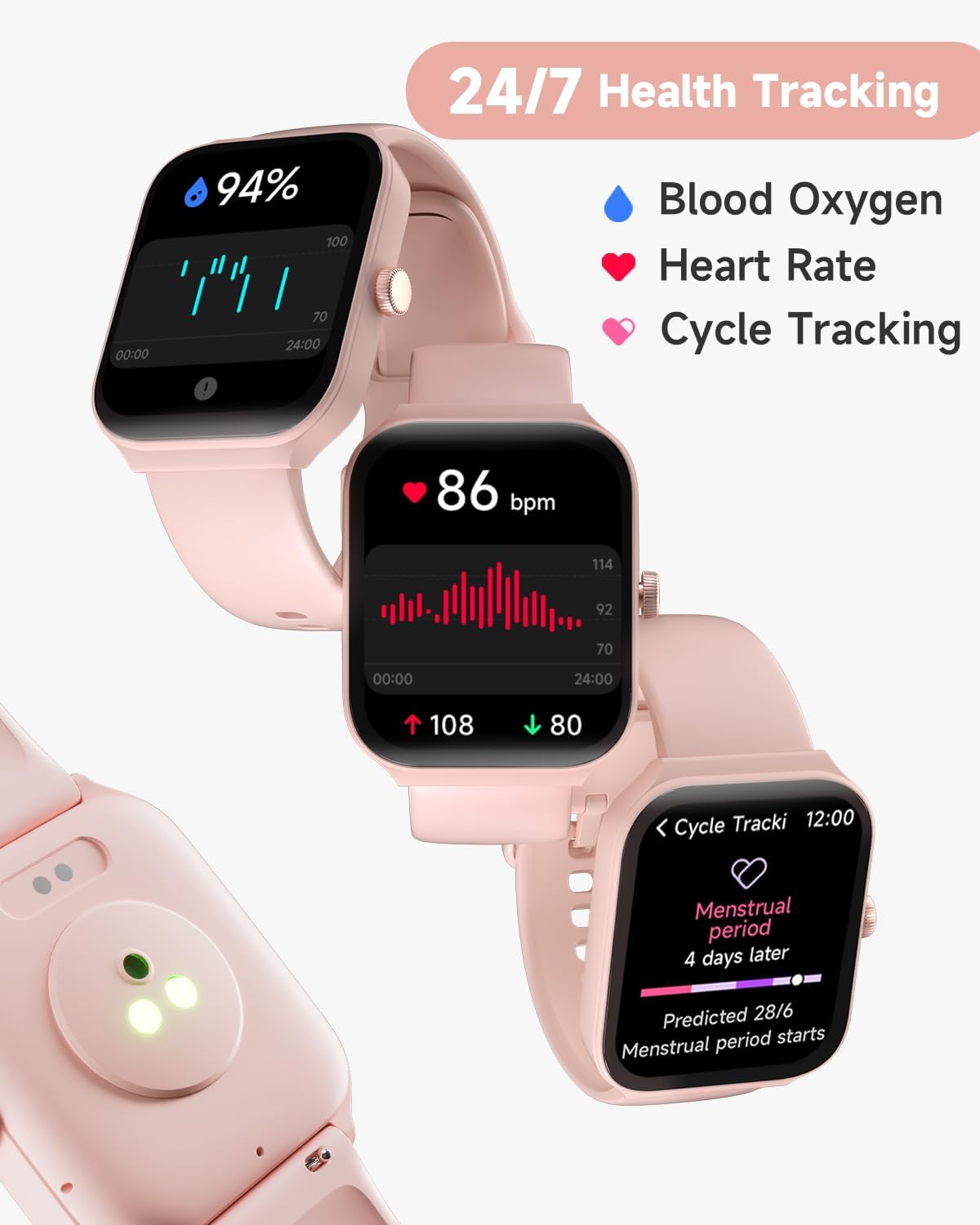 1.95" Smart Watch for Women with ALEXA, Fitness Watch for Android iOS Phone