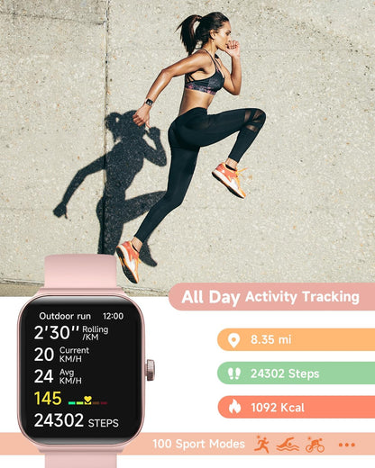 1.95" Smart Watch for Women with ALEXA, Fitness Watch for Android iOS Phone