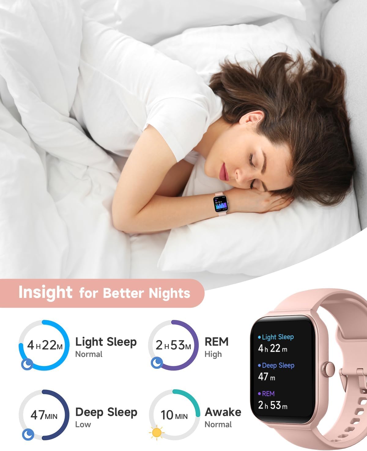 1.95" Smart Watch for Women with ALEXA, Fitness Watch for Android iOS Phone