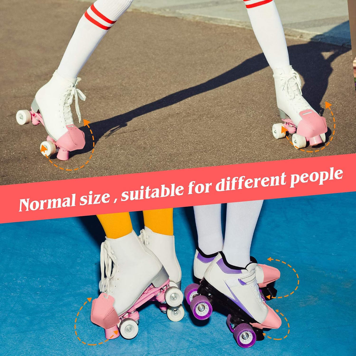 4 Pieces Toe Cap Guards Protectors Toe Caps Artificial Leather Roller Skate Protectors for Quad Roller Skate
