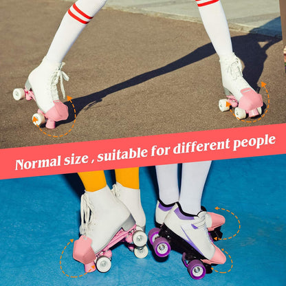 4 Pieces Toe Cap Guards Protectors Toe Caps Artificial Leather Roller Skate Protectors for Quad Roller Skate