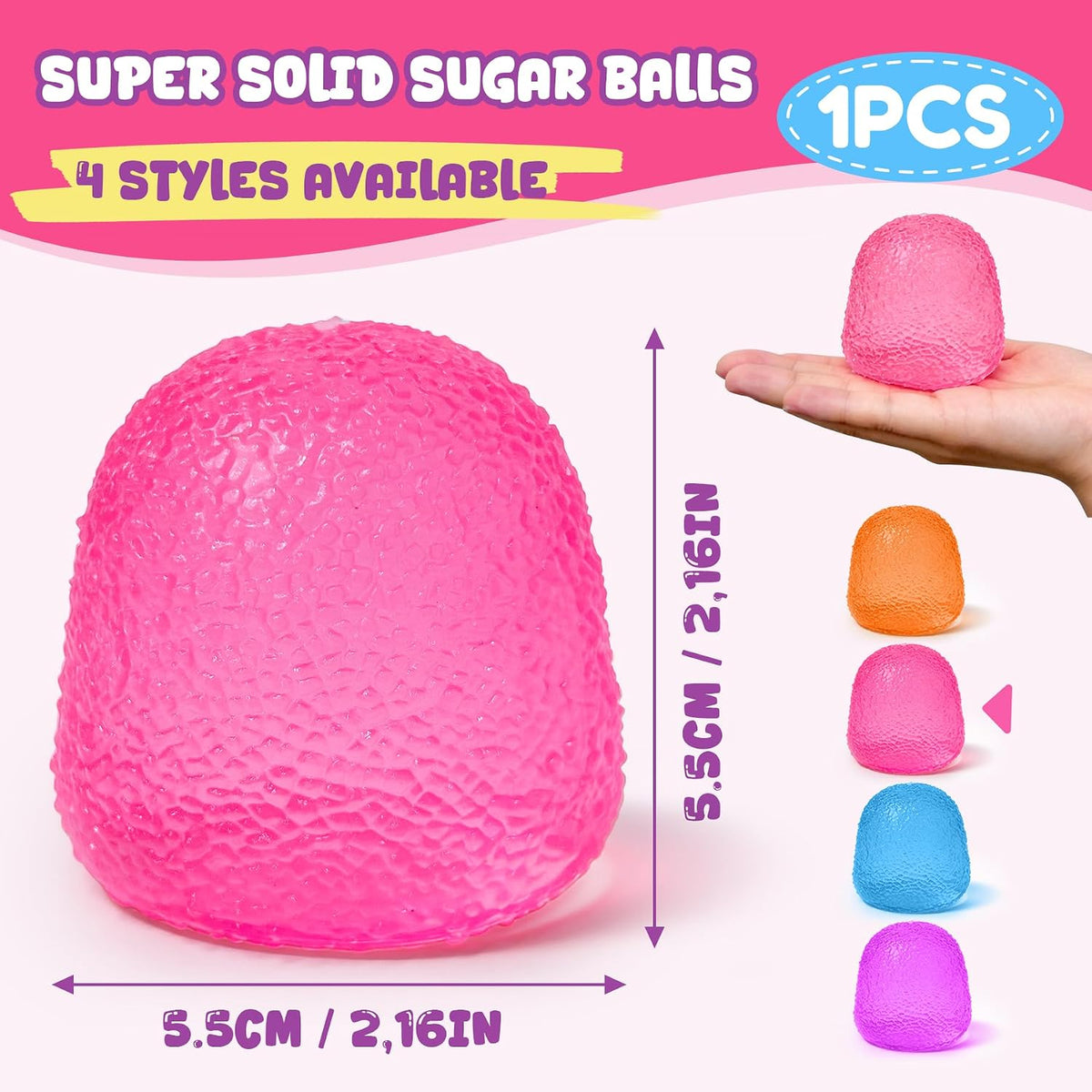 Gumdrop Squishy, Slow Rising Solid Squeeze Stress Ball, Sensory Anxiety Relief Fidget Toy for Kids and Adults, Classroom Birthday Party Favors