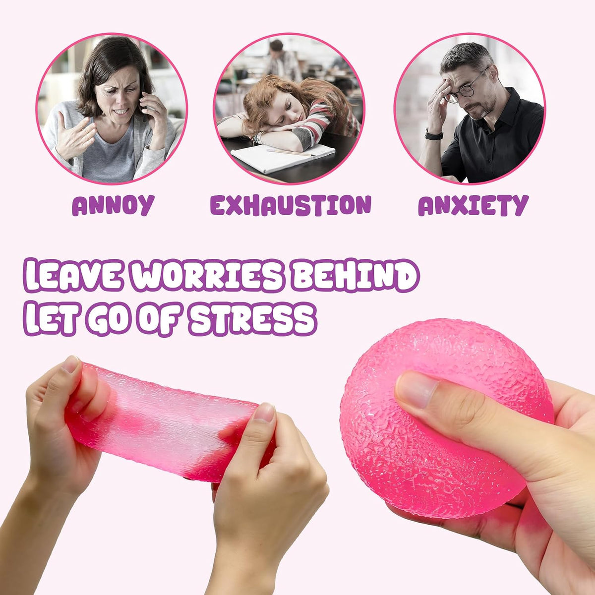 Gumdrop Squishy, Slow Rising Solid Squeeze Stress Ball, Sensory Anxiety Relief Fidget Toy for Kids and Adults, Classroom Birthday Party Favors