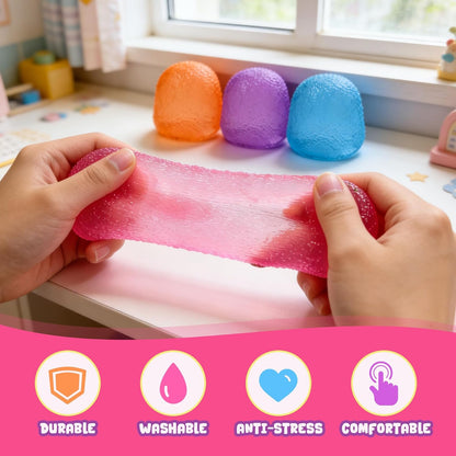 Gumdrop Squishy, Slow Rising Solid Squeeze Stress Ball, Sensory Anxiety Relief Fidget Toy for Kids and Adults, Classroom Birthday Party Favors
