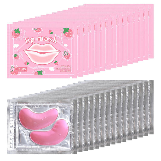 30 Pairs Eye Masks & Lip Masks, Under Eye Patches for Puffy Eyes, Moisturizing Lip Mask Pink Pads, Reducing Fine Lines, Bridal Shower Gifts, Graduation Gifts, Wedding Bridesmaid Gifts, Bulk Gifts
