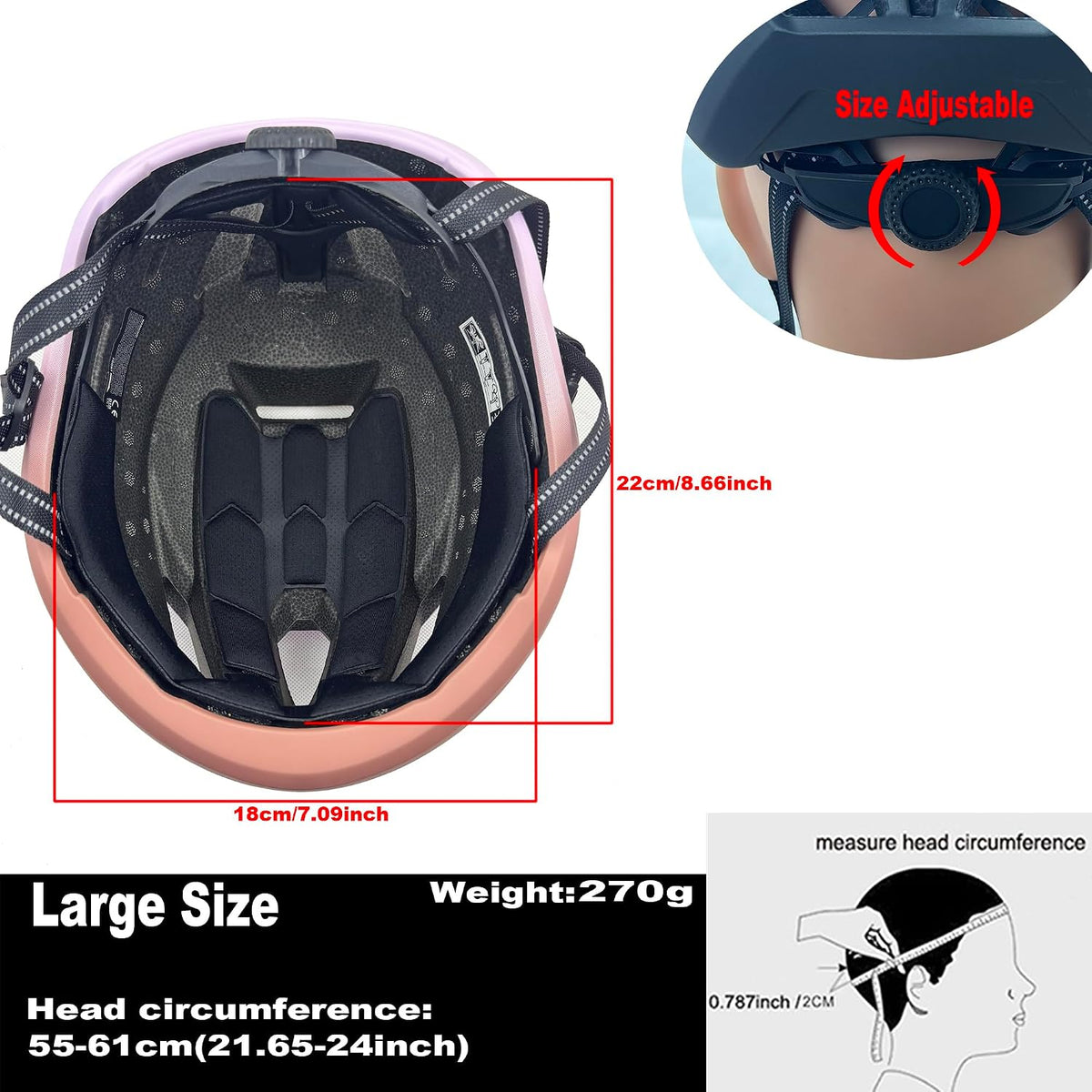 Adult Road Bike Helmet for Men Women, Lightweight Mountain Road Bicycle Cycling Helmet Adjustable for Mens