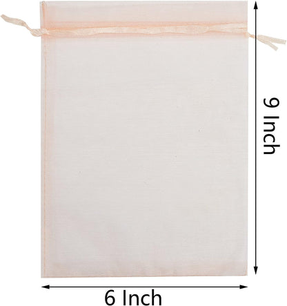 50 Pcs 6x9 Inches Organza Bags Wedding Party Favor Gift Bag Drawstring