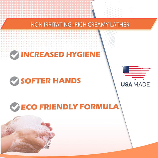 Peach Scented Hand Soap [ Liquid Gel Refill ] Softer Hands Made in USA, 128 Ounce (1 Gallon)