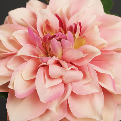 Silk Dahlia Artificial Flowers 24 Inch Long Stem - 5 Pack Fake Flowers for Wedding Bouquets,Home Decor,Fake Fall Flowers Decor,Table Arrangements-Faux Dahlia Floral (Pink1)