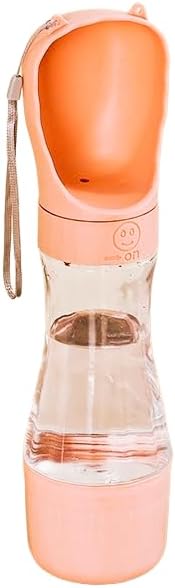 Portable Dog Water Bottle with Food Container, Leak-Resistant Travel Water Dispenser for Walking, Hiking & Travel