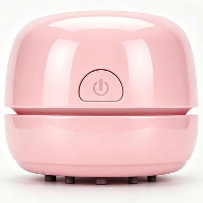 Desktop Vacuum Cleaner USB Recharging, Portable Mini Vacuum Cleaner for Cleaning Eraser Crumbs, Dust, Crumbs, Computer Keyboard and Car (Pink)