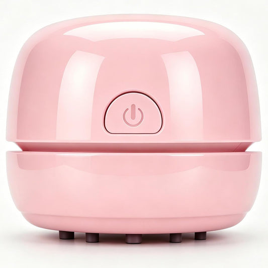 Desktop Vacuum Cleaner USB Recharging, Portable Mini Vacuum Cleaner for Cleaning Eraser Crumbs, Dust, Crumbs, Computer Keyboard and Car (Pink)
