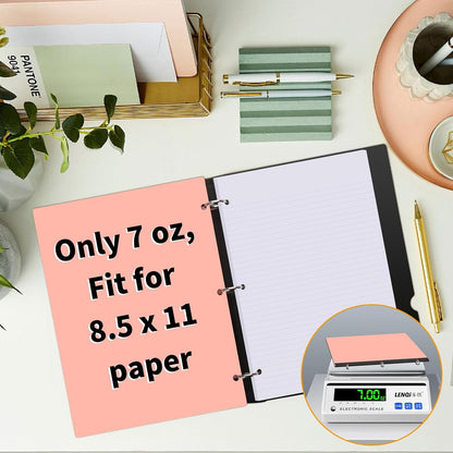 LETVPVOW 360° Pivotable 3 Ring Binder, Soft 1 inch Binders 3 Ring, Flexible Thin Soft Three Ring Binder Fits 8.5" x 11", for Home, School and Office-Pink
