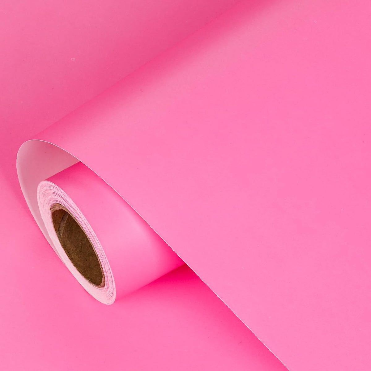 Pink Wrapping Paper Roll, Fluorescent Neon Solid Color Paper for Valentine, Birthday, Mother's Day, Wedding, Anniversary, Mini Roll, 17 inches x 32.8 Feet (47.23 sq.ft.)