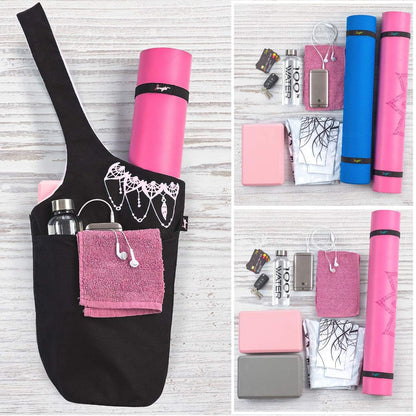 Yoga Mat Bag & Carrier with Pockets for Women