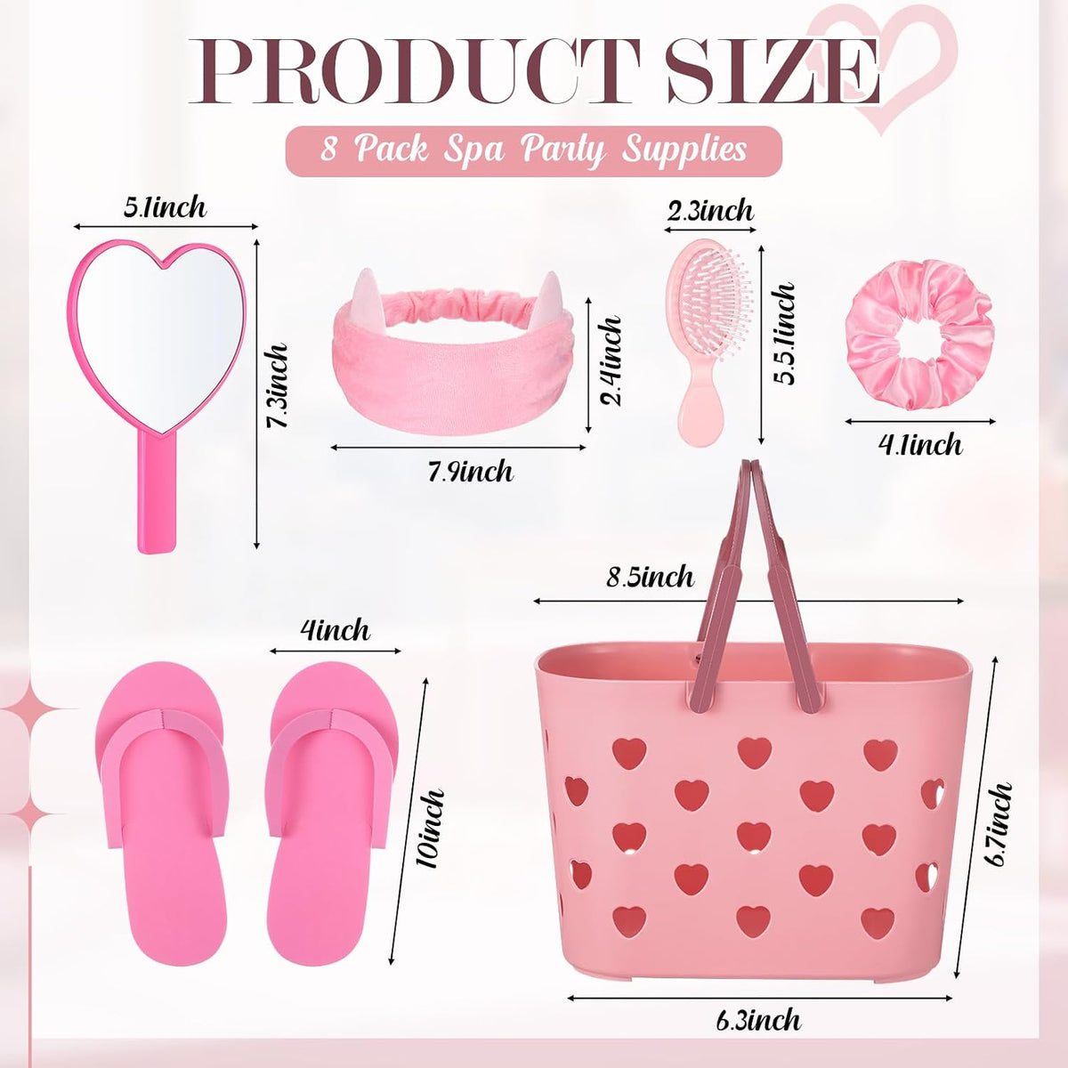 8 Sets Spa Party Supplies for Girls Sleepover Party Decorations