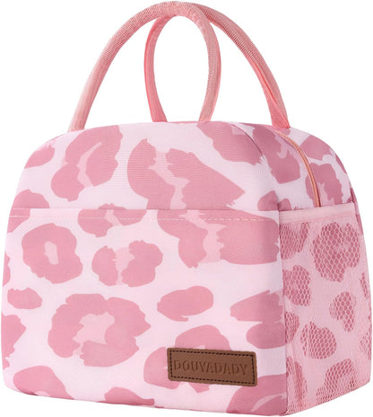 Lunch Bag Women/Men Lunch Box Women/Men (pink leopard)